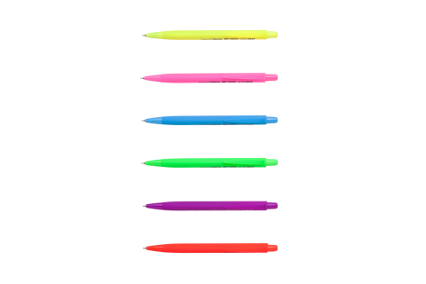 Ручка кулькова автоматична 0,7мм. BUROMAX Tropical Touch синя BM.8272 колір корпусу асорті